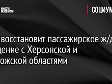 Крым восстановит пассажирское ж/д сообщение с Херсонской и Запорожской областями
