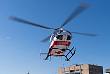 Вертолет приземлился на Минском шоссе для госпитализации пострадавшего в аварии