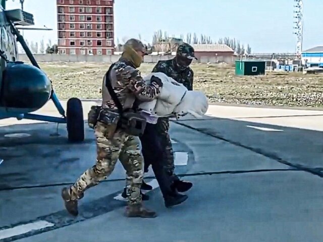 ФСБ показала кадры задержания троих подозреваемых по делу о теракте в «Крокусе»