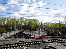 Власти показали ход асфальтирования путепровода в районе кемеровского Пионера