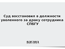 Суд восстановил в должности уволенного за драку сотрудника СПбГУ