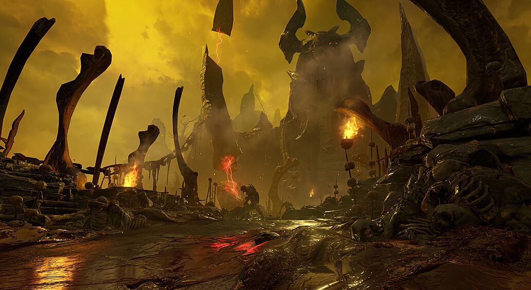DOOM (2016). После выпуска дополнения для Doom 3 и нескольких других проектов, id Software планировала заняться продолжением серии, но проект прочно застрял в производственном аду