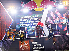 В Ленинградской области прошёл чемпионат по самому быстрому спорту на коньках - Red Bull Ice Cross