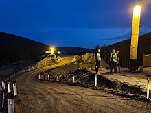 В Амурской области ливни мешают ремонту провала на трассе "Лена"