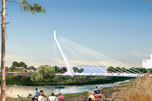 В Челябинске одобрено строительство нового «висячего» моста через реку Миасс