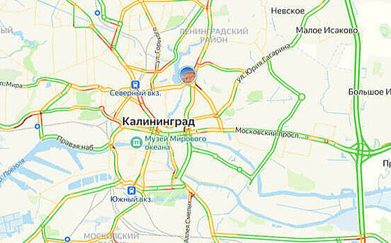 В центре проехать сложно: карта пробок в Калининграде на утро пятницы