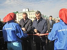Сергей Меняйло и Александр Бурков открыли в Омске Юбилейный мост