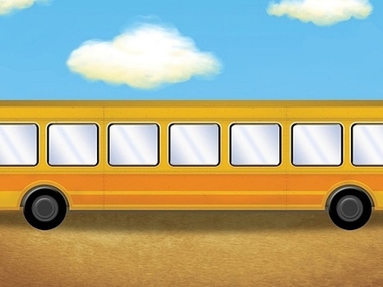 Картинка едет автобус