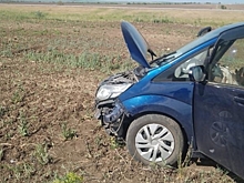 В Волгоградской области при съезде легковушки в кювет пострадали двое детей