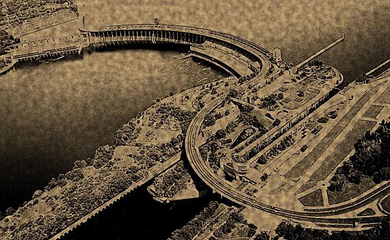 Открытие Днепровской гидроэлектростанции