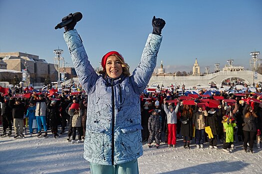 На ВДНХ состоялся флешмоб в поддержку олимпийцев