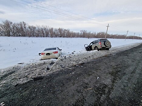 В Саракташском районе столкнулись два автомобиля. Пострадали три человека