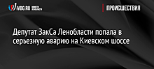 Депутат ЗакСа Ленобласти попала в серьезную аварию на Киевском шоссе