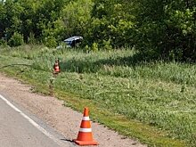 В Вятскополянском районе вылетела с дороги и врезалась в столб «Лада»