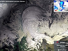 Роскосмос показал спутниковый снимок снежного циклона "Валли" над Москвой