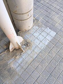 В мэрии Красноярска назвали нарисованную на цементе брусчатку «временным решением»