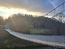 Через Тарусу перекинули подвесной мост