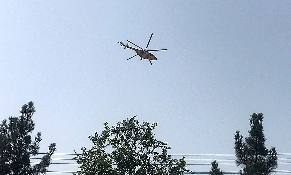 Военный вертолет над Кабулом