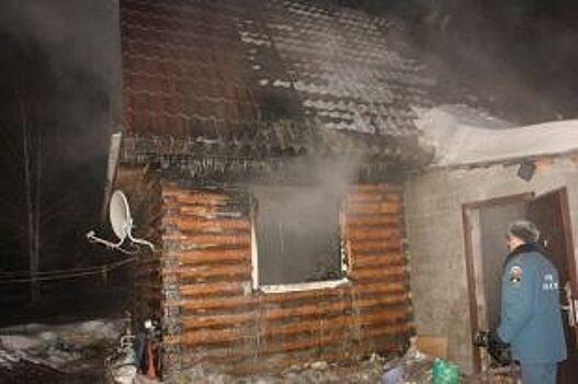 Ночью в Великолукском районе загорелся жилой дом