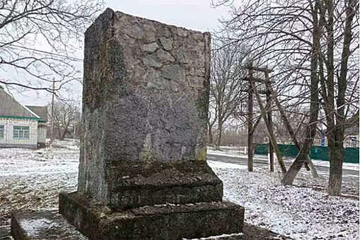 На Украине возле Полтавы подростки снесли памятник биологу Ивану Мичурину