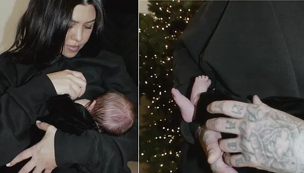 Кортни Кардашьян и Трэвис Баркер показали новорождённого сына