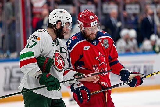 В матче финала «Ак Барс» — ЦСКА произошла драка между Радуловым и Полтаповым