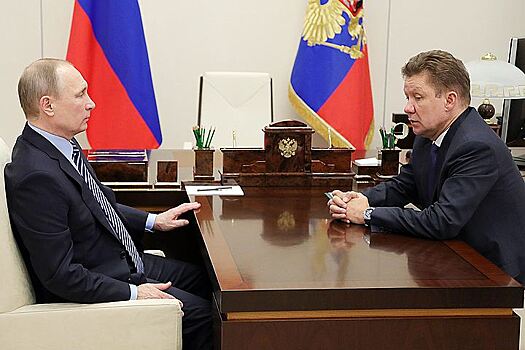 Путин и Миллер обсудили работу "Газпрома" в 2016 году