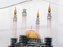 В Уфе из-за сильного ветра слетел купол минарета строящейся мечети