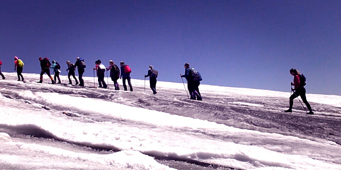 Сразу 100 альпинистов из разных регионов России поднялись на Эльбрус