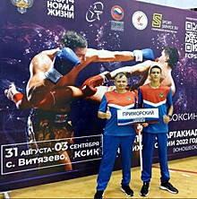 Приморцы выступили на Спартакиаде по кикбоксингу и тяжелой атлетике