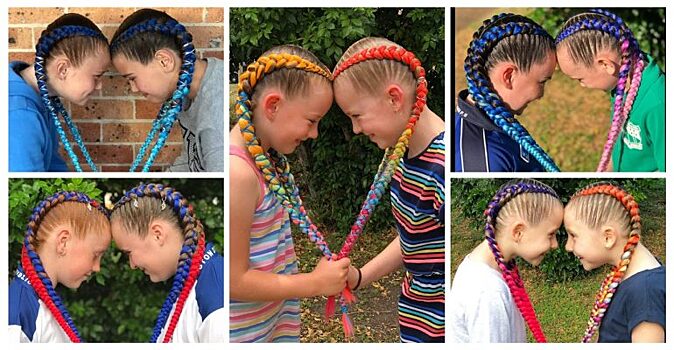 Многодетная австралийка плетёт разноцветные косы и при этом успевает делать яркие фотосессии своим клиентам