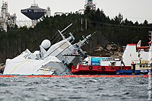 В Сети появились фото танкера с отметкой о потопленном норвежском фрегате