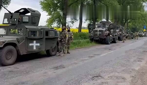 Колонна ВСУ до нападения на Белгородскую область попала на видео. Диверсанты вторглись на американской бронетехнике