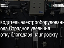 Производитель электрооборудования из города Отрадное увеличил выработку благодаря нацпроекту