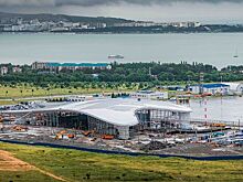 Остекление фасадов нового терминала аэропорта Геленджик завершено на 15 %