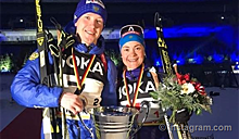 Екатерина Юрлова-Перхт и Алексей Волков выиграли "Рождественскую гонку" (видео)