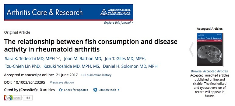 Регулярный прием рыбы уменьшает симптомы ревматоидного артрита