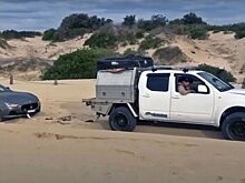 Водитель пикапа показал, как не нужно вытаскивать застрявший Maserati