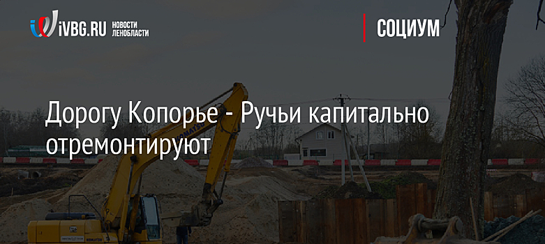Дорогу Копорье - Ручьи капитально отремонтируют