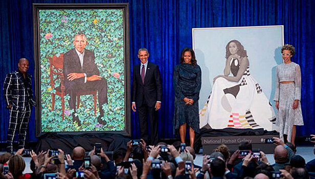 Обаму для галереи президентов США изобразили в кустах и цветочках