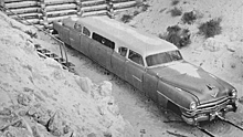 Двухкабинный лимузин Chrysler 1953 года на железнодорожном ходу был слишком быстрым и опасным