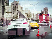 Авария суперкаров в Москве попала на видео