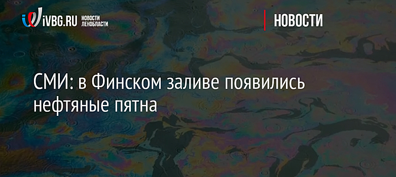 СМИ: в Финском заливе появились нефтяные пятна
