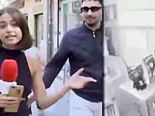 Пешеход схватил за зад журналистку во время прямого эфира в Испании