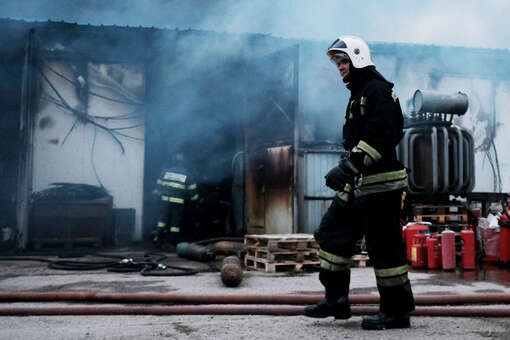 В крымском селе Белоглинка произошел крупный пожар