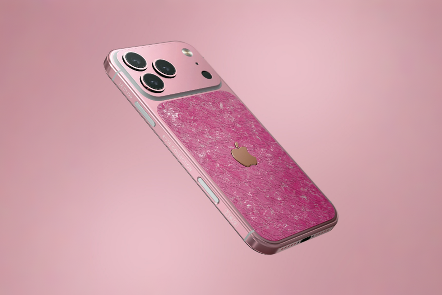 Представлен гламурный розовый iPhone 17 Pro с золотом и бриллиантами