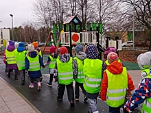 Маленькие школьники Старого Крюково прошли безопасными маршрутами по 9 микрорайону