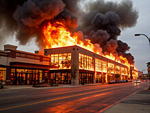 В Нововоронеже площадь пожара в ТЦ составила 200 кв. м