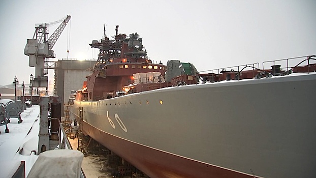 В арктических условиях: как проходит модернизация БПК «Адмирал Чабаненко» под Мурманском