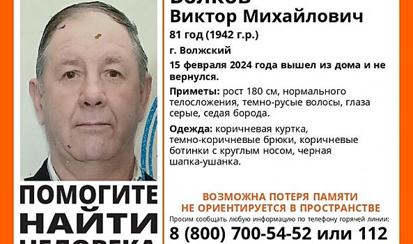В Волжском пропал 81-летний пенсионер в шапке-ушанке